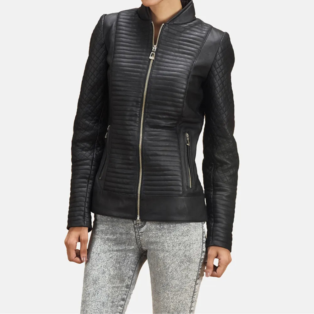 Black Biker Jacket For Women