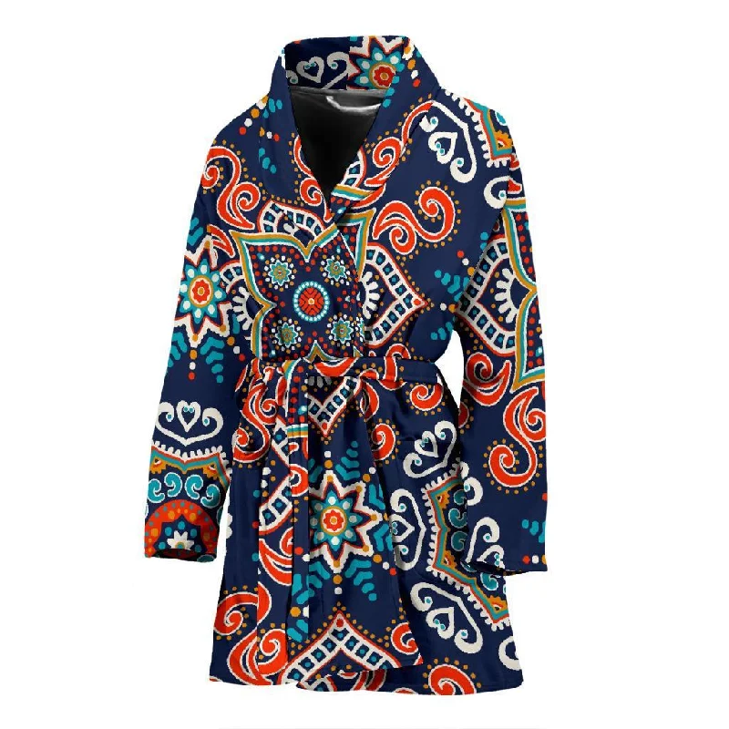 Bohemian Pattern Print Women Long Robe