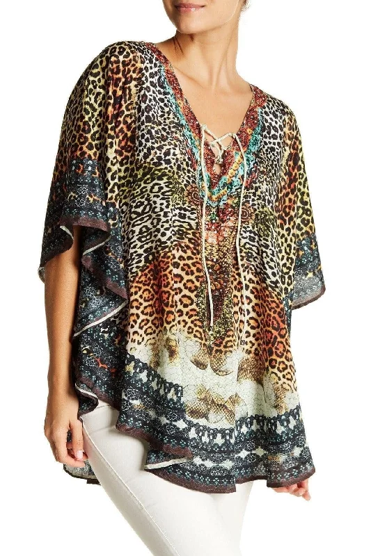 Relaxed Multi Color Short Balloon Kaftan