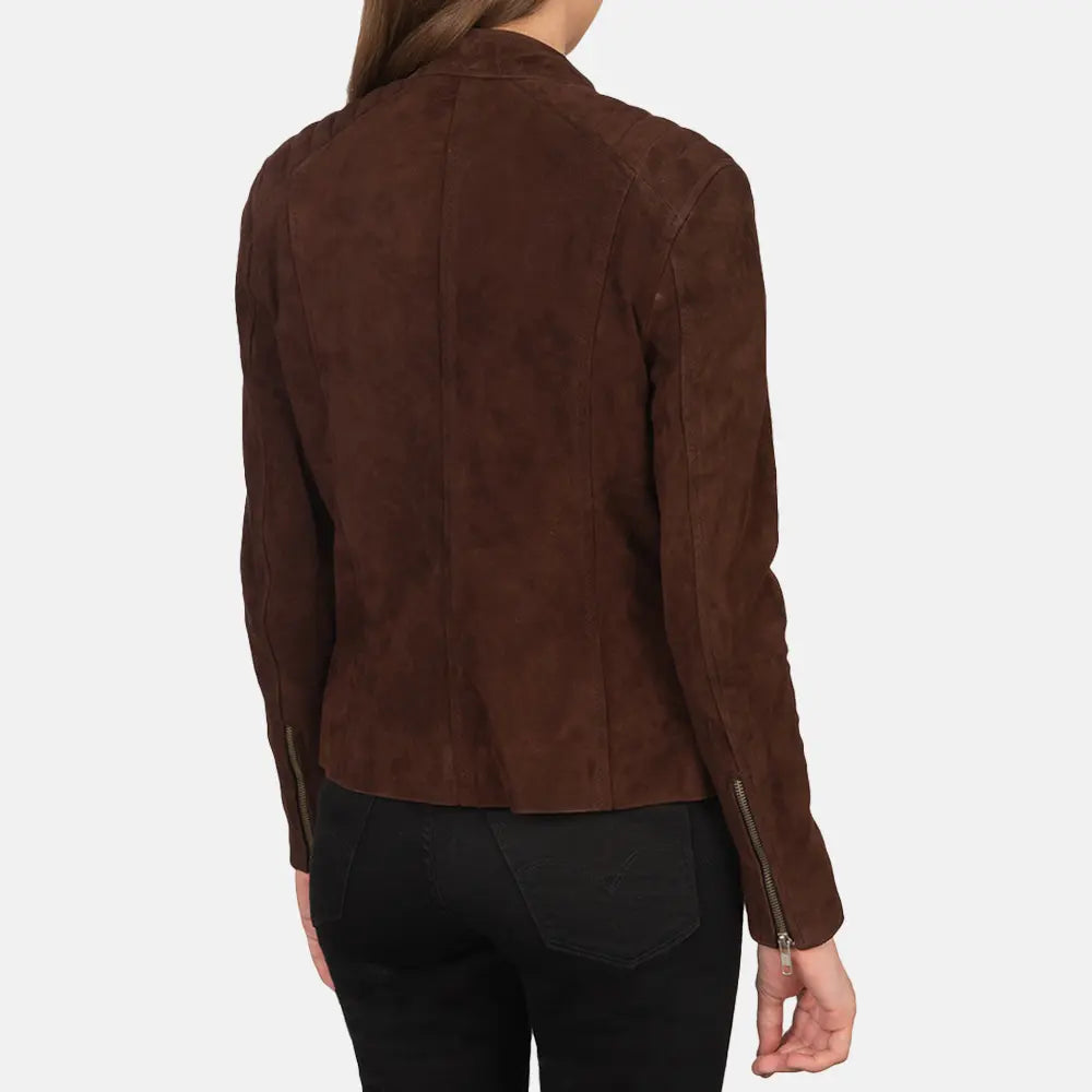 Lady Rider Suede Leather Jacket for Women