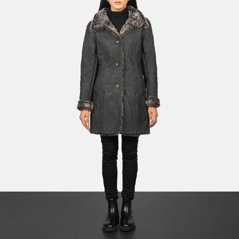 Milano Moxie Leather Shearling Coat