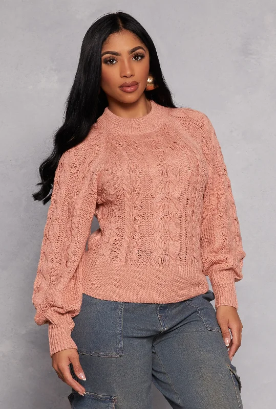 Cable Knit Pullover Sweater