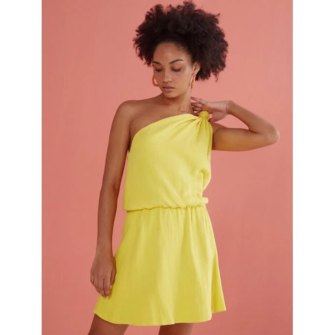 Yellow Asymmetric Dress