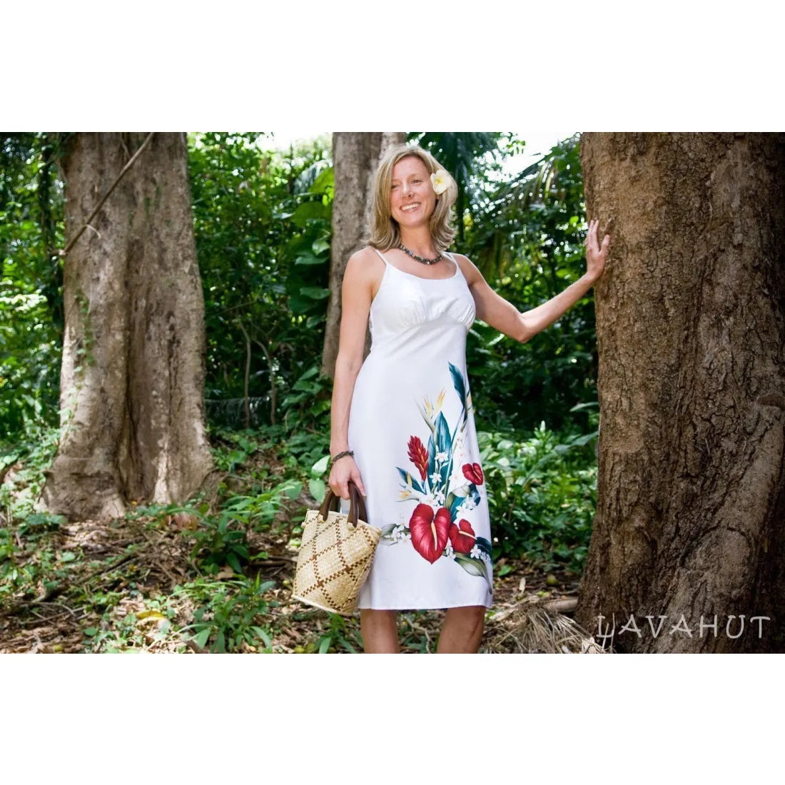 Kamehameha White Kamalii Hawaiian Dress