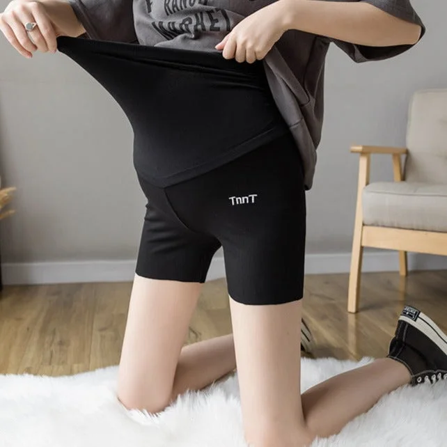 NiDELL Shorts for Pregnant Women . Summer Outwear Trendy Mom Leggings Thin Three-Point Yoga Pants Safety Pants