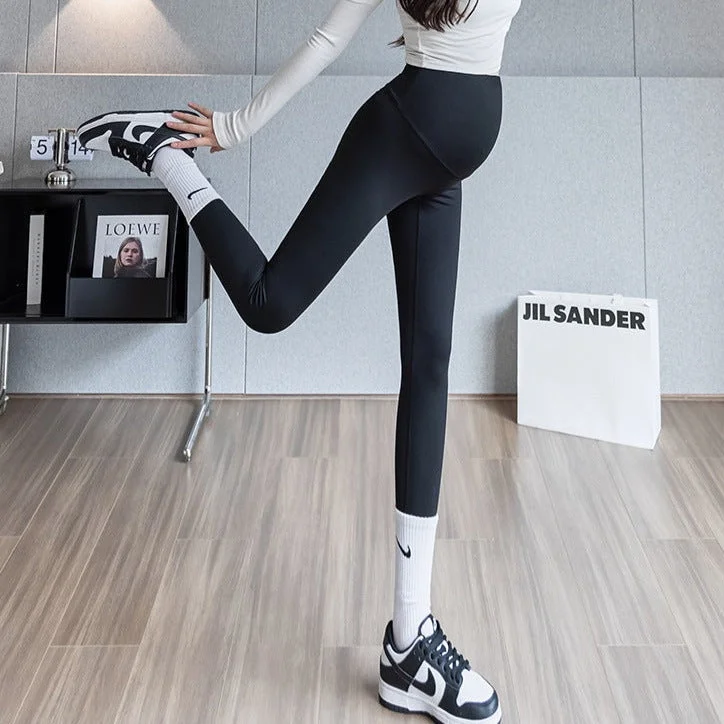 NiDELL . Spring New Maternity Pants Shark Pants Autumn Outerwear Leggings Seamless Belly Contraction Hip Raise Yoga Pants