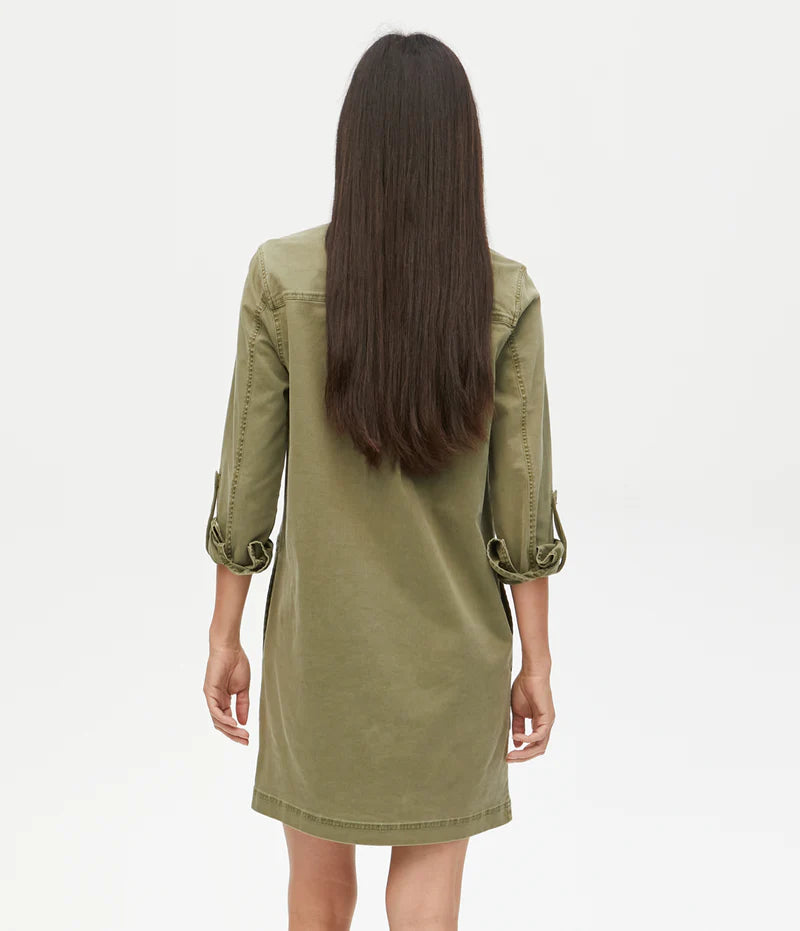 Eleanor Twill Dress - Olive