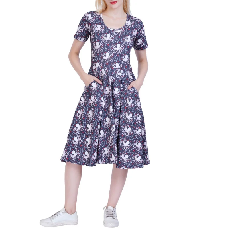 Floral Octopus Twirl Dress