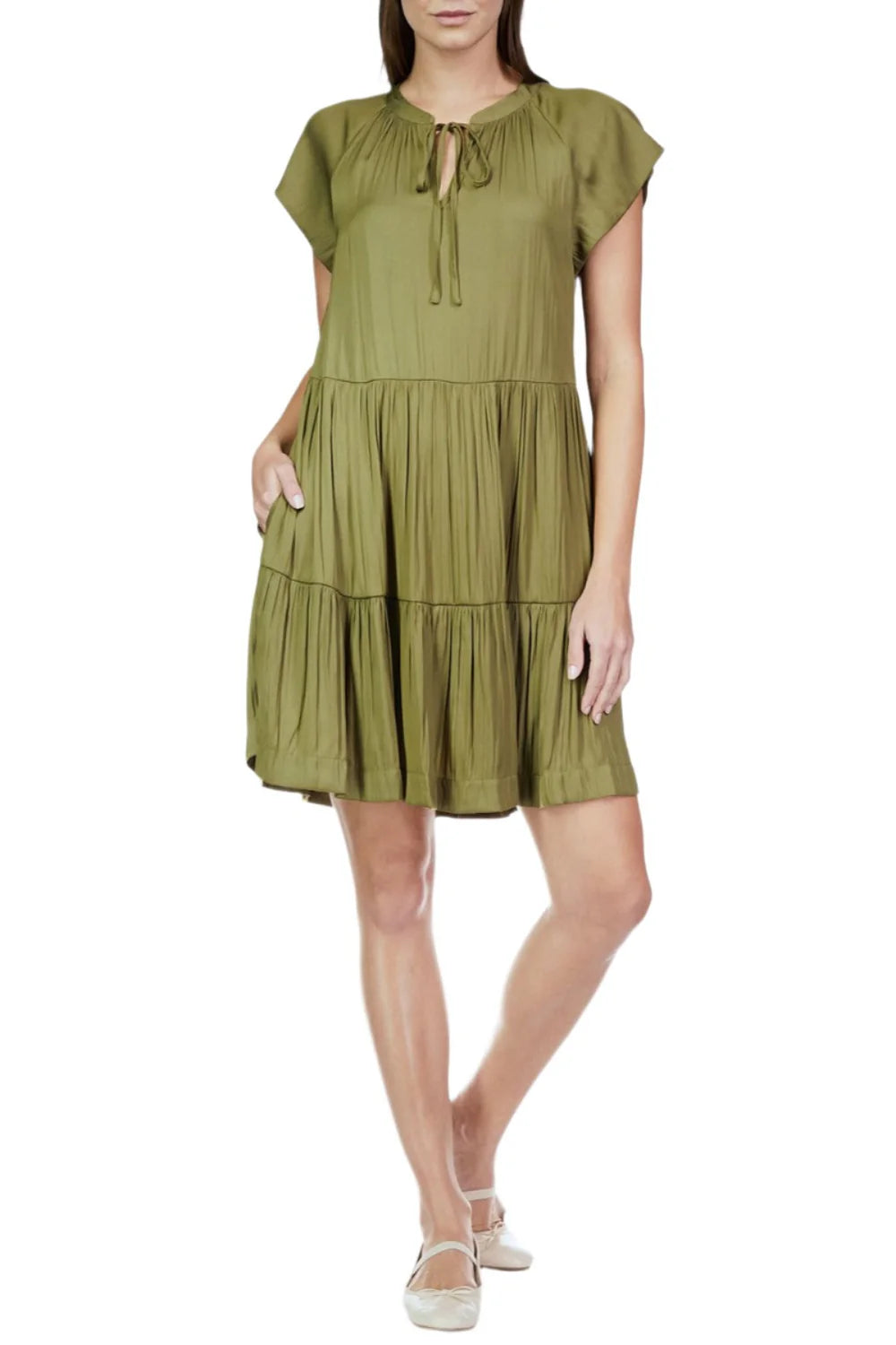 Modern Baby Doll Dress - Burnt Olive