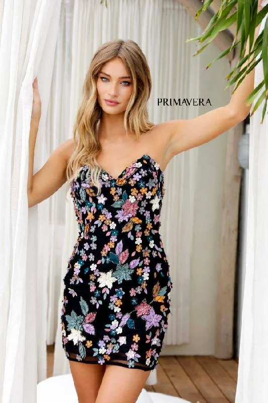 Primavera Couture 4235 Short 3D Floral Homecoming Dress