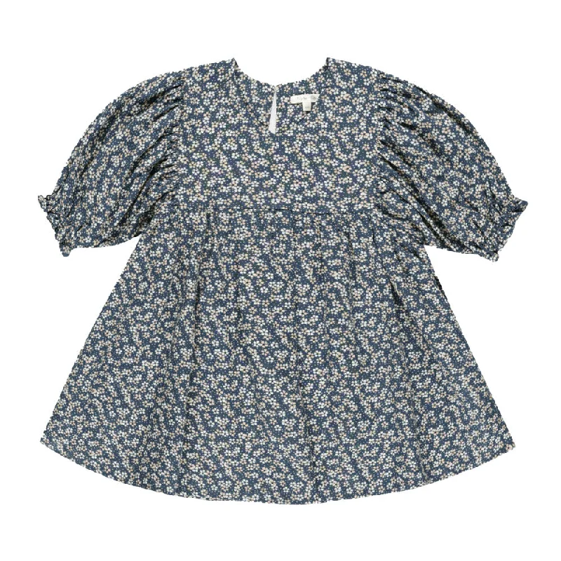 Jolene Dress - Blue Floral - Indigo