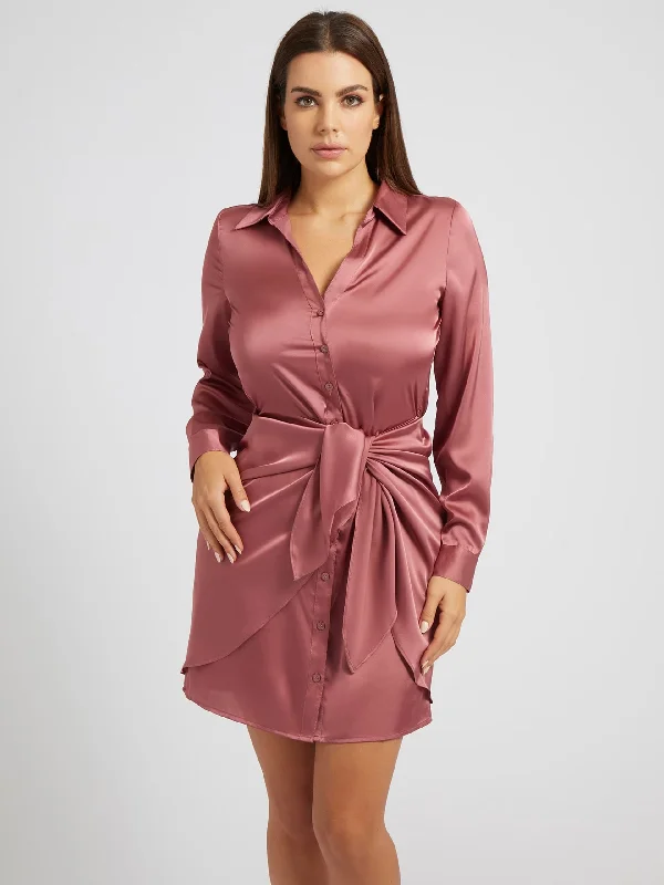 ALYA SATIN SHIRT DRESS