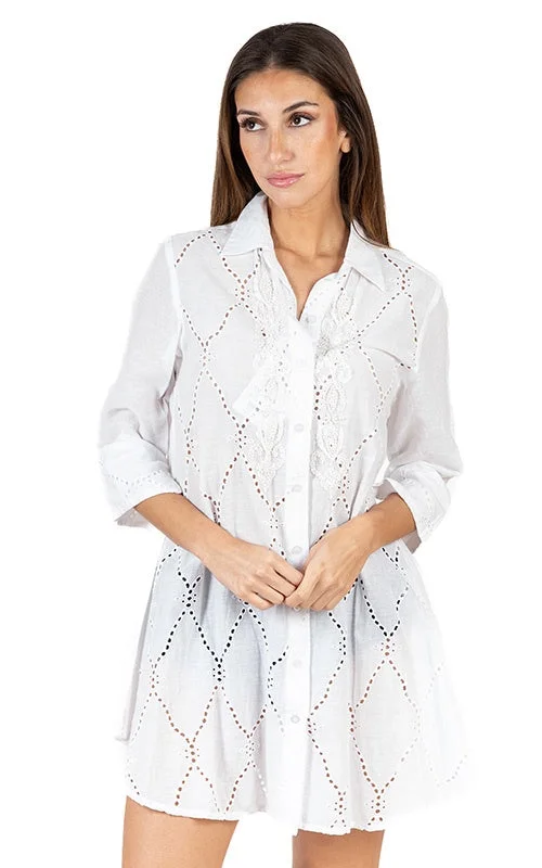 Aria White Shirt Dress