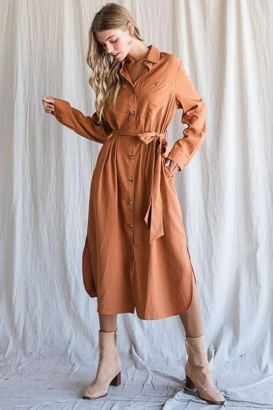 Jade By Jane Button Down Shirt Long Dress Plus