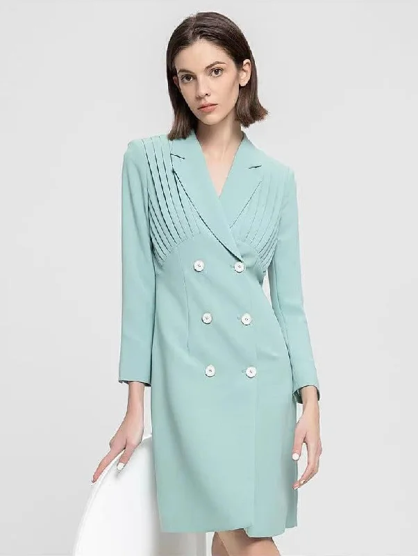 Minted Green Draped Shirt Dress