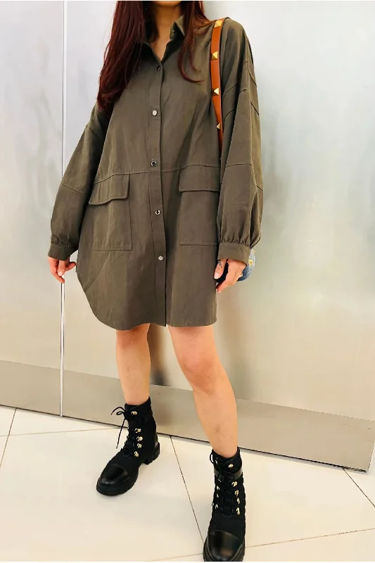 Shamrock Oversized Shirt Dress