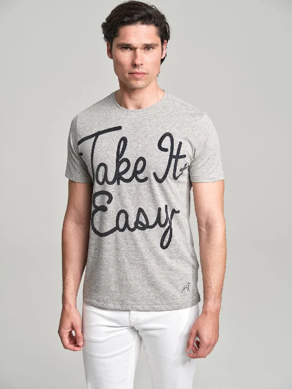 Slim fit t-shirt with printed positive message