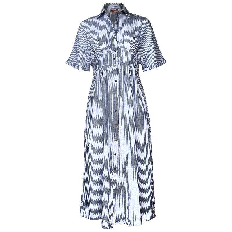 Tanya Tuck Shirt Dress Nar Cornflower Stripe