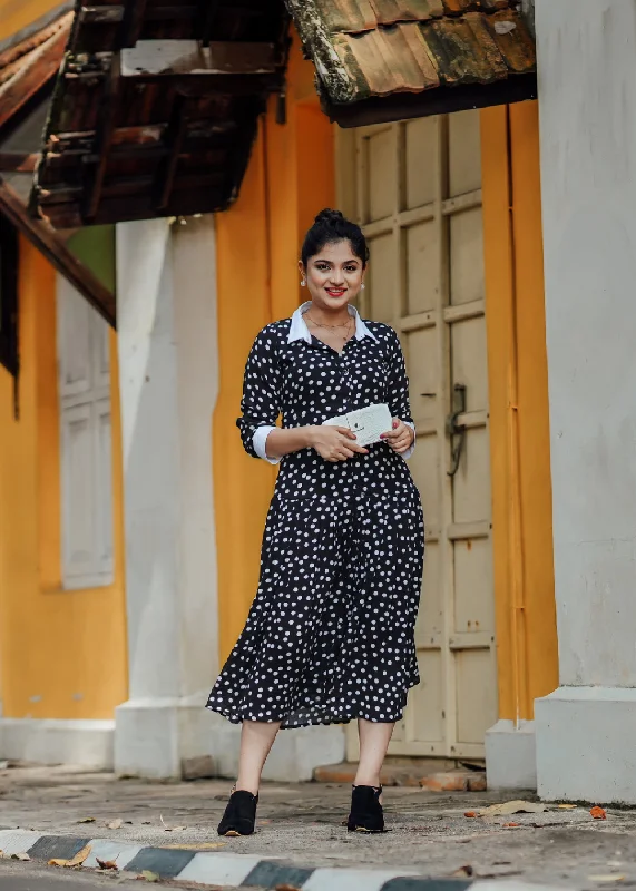 Polka Shirt Dress